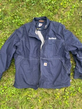 Carhartt FR Jacket Mens 2XL Dark Navy CAT 2 Full Swing Workwear 102179